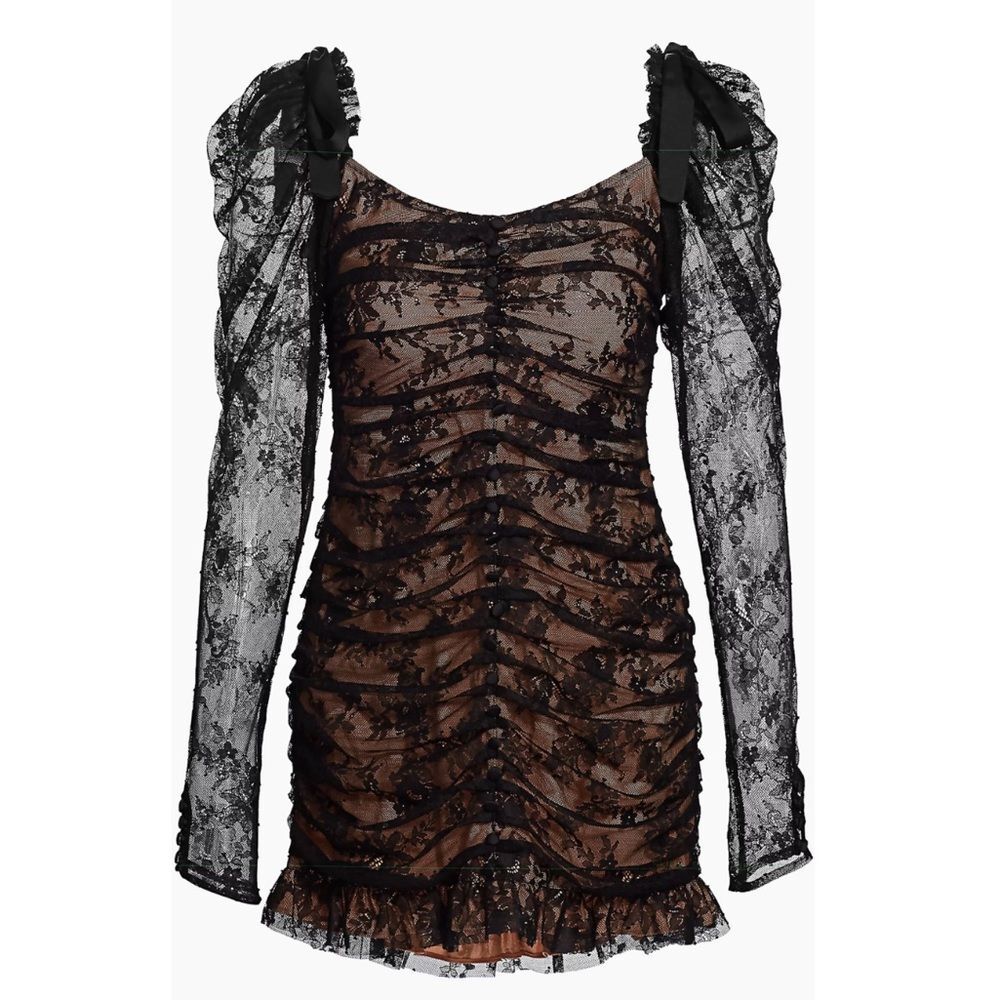 For Love And Lemons Black Lace Mini Dress